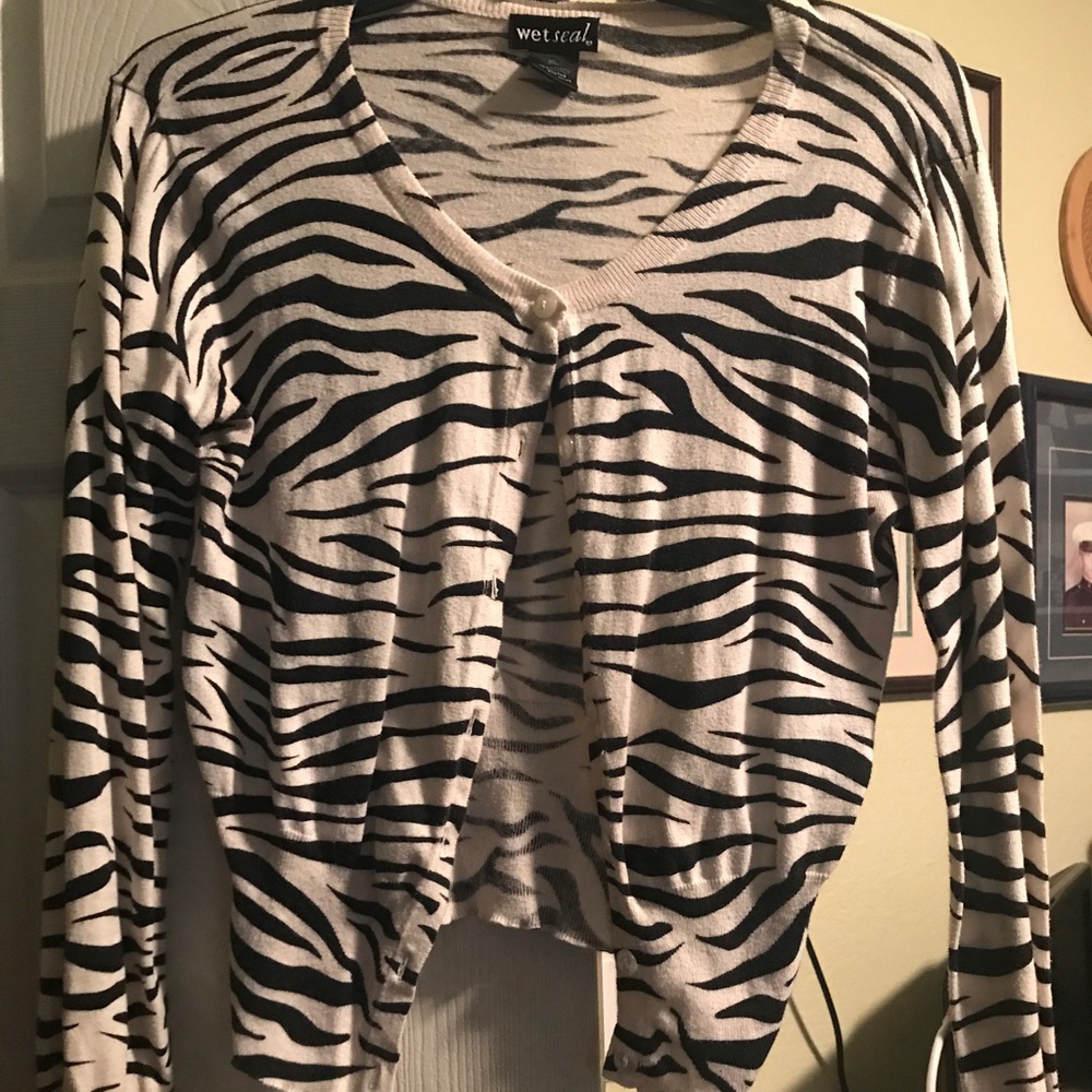 Vintage Wet Seal zebra cardigan